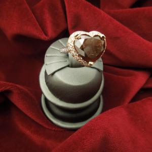 Platinum & 18KT Yellow Gold Heart Shaped 8.5 carat Red Diamond Ring
