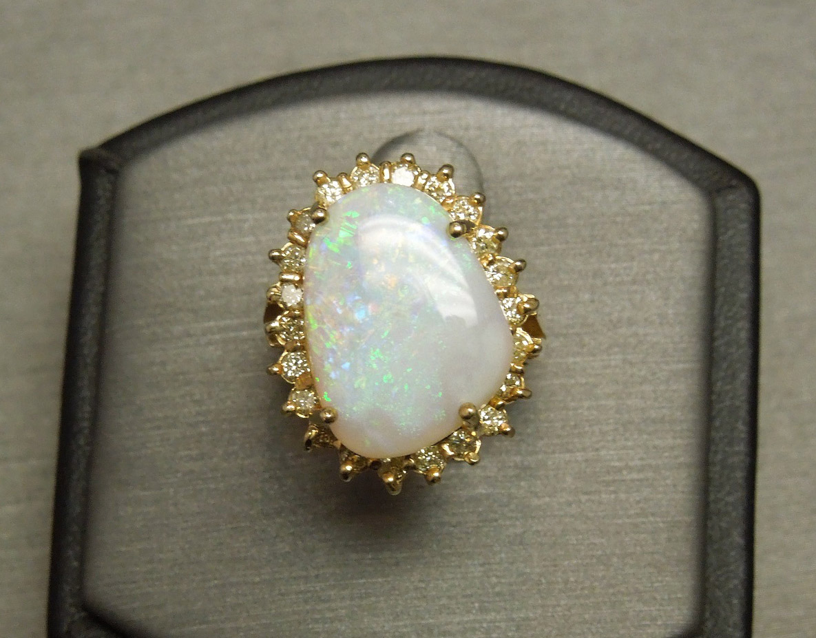 free form opal ring