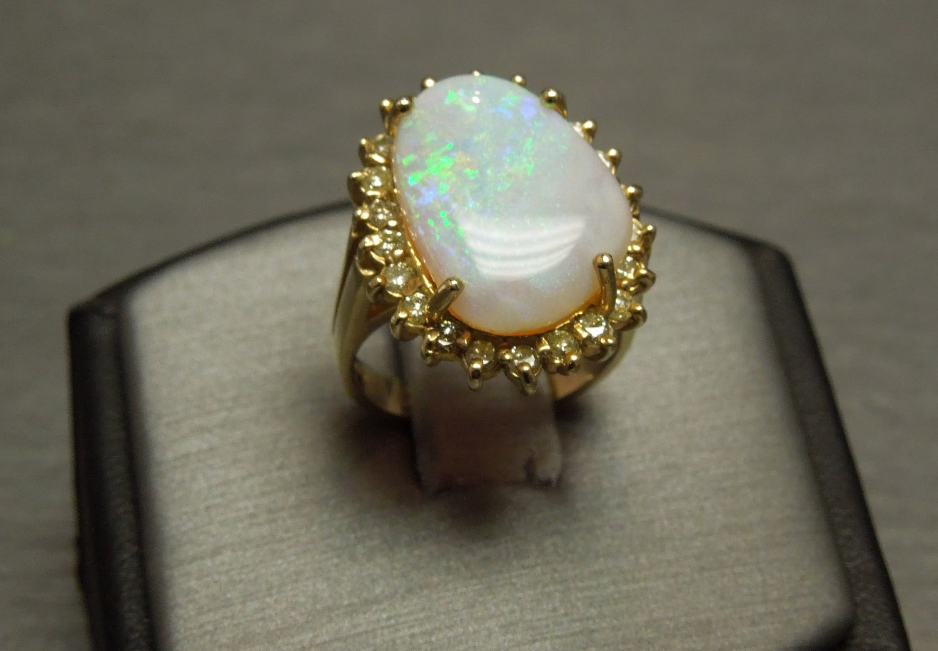 free form opal ring