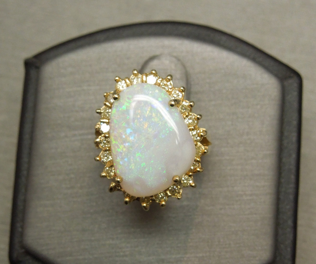 free form opal ring