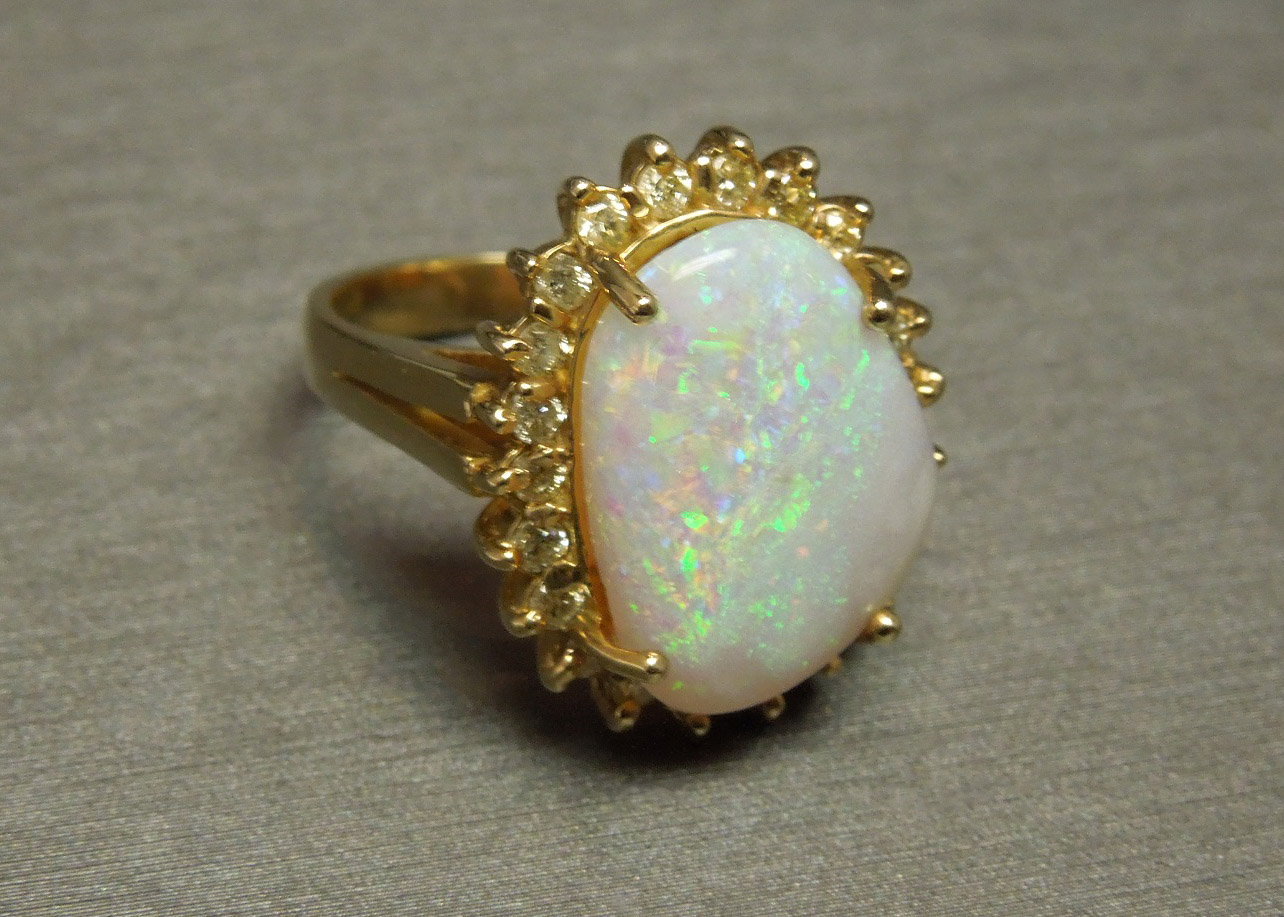 free form opal ring