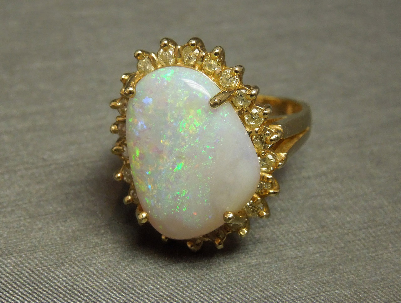 free form opal ring
