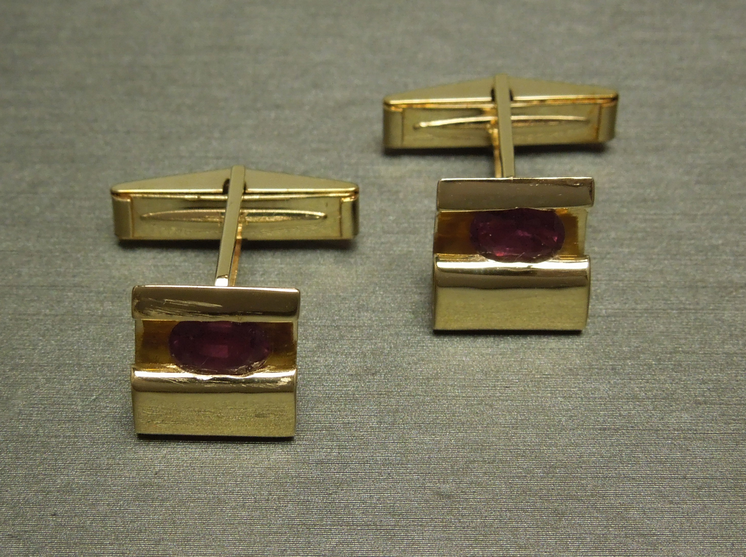 ruby cuff links